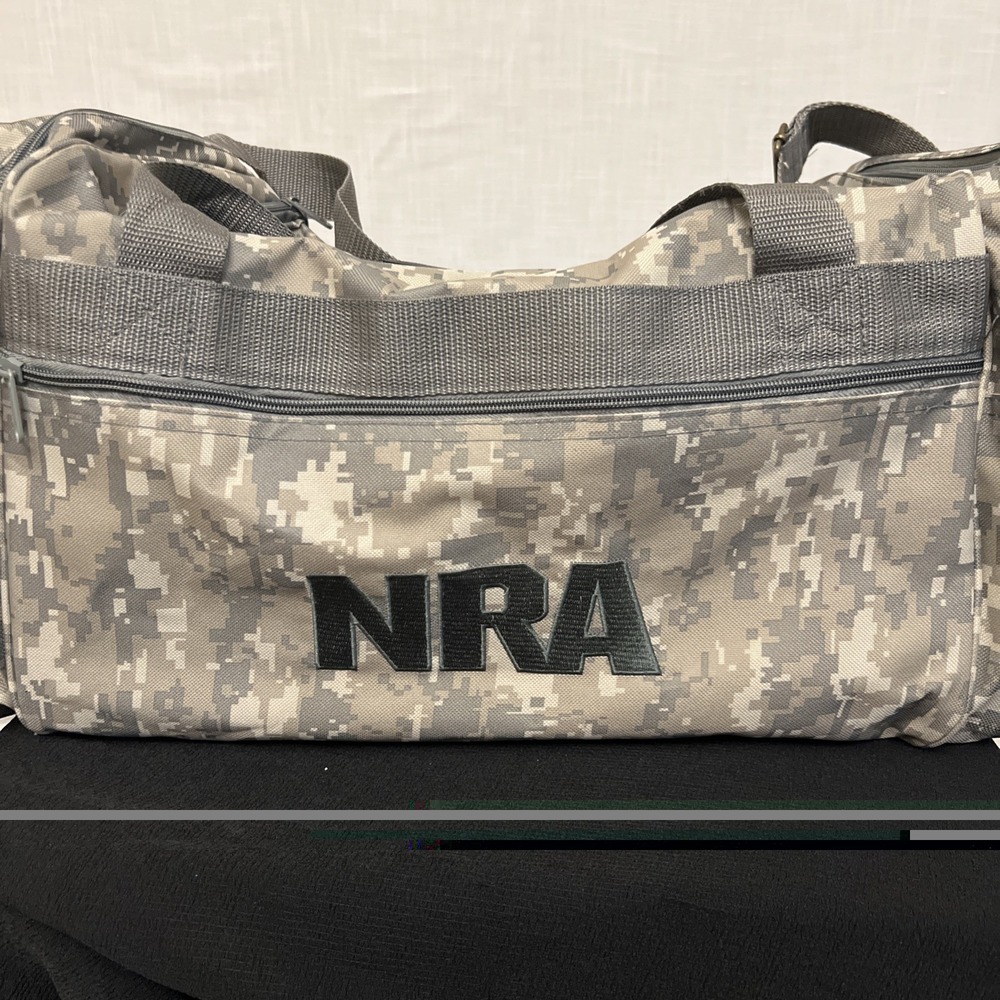 NRA Digital Camouflage Duffle/Tote Bag 20"x12" Multiple Pockets w Shoulder stra